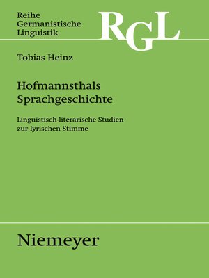 cover image of Hofmannsthals Sprachgeschichte
